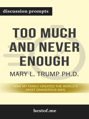 cover image of Summary--"Too Much and Never Enough--How My Family Created the World's Most Dangerous Man" by Mary L. Trump Ph.D.--Discussion Prompts